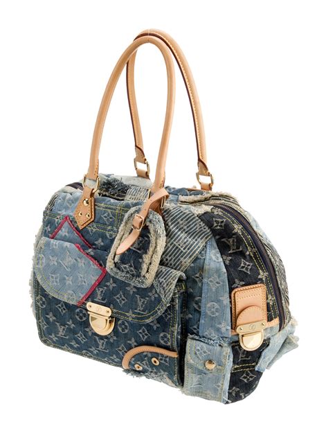 Louis Vuitton Monogram patchwork denim bowly 